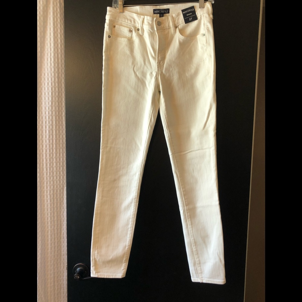 J Crew Mercantile white skinny jeans